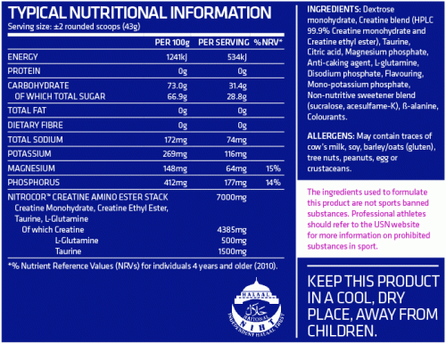 Creatine Transport System 650g Muscle Strength And Endurance Boosting Sports Supplement 3806